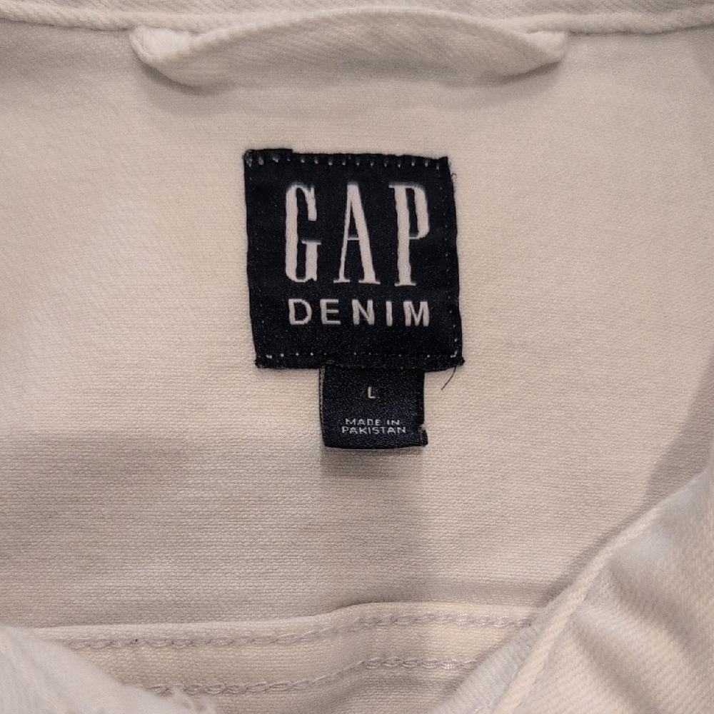 GAP Women's Light Cream Jean Jacket - Picture 2 of 4